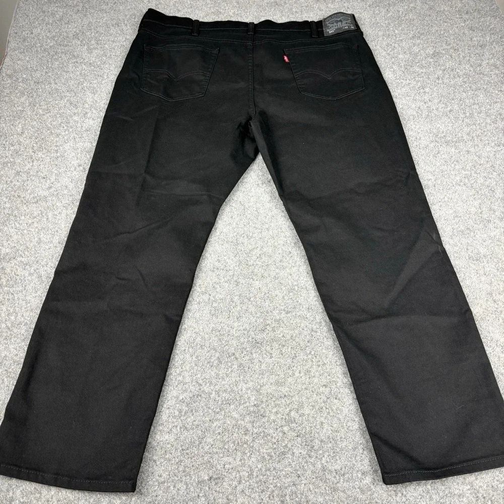 Levi's 541 Jeans Mens 42x30 Athletic‎ Taper Black Straight Denim Classic Casual
